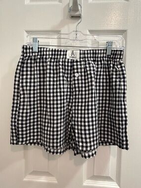 Anajess Navy Blue & White Gingham Women’s Shorts